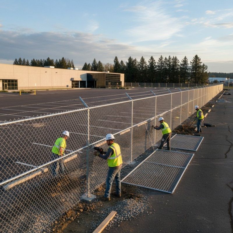 Chain Link Fence Building detail
